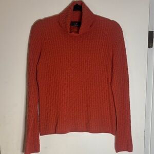 Cozy Cowl Neck Cashmere Sweater in Vibrant Orange *Read Description*